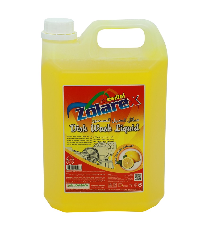 Zolarex Dish wash Liquid Lemon 5 ltr