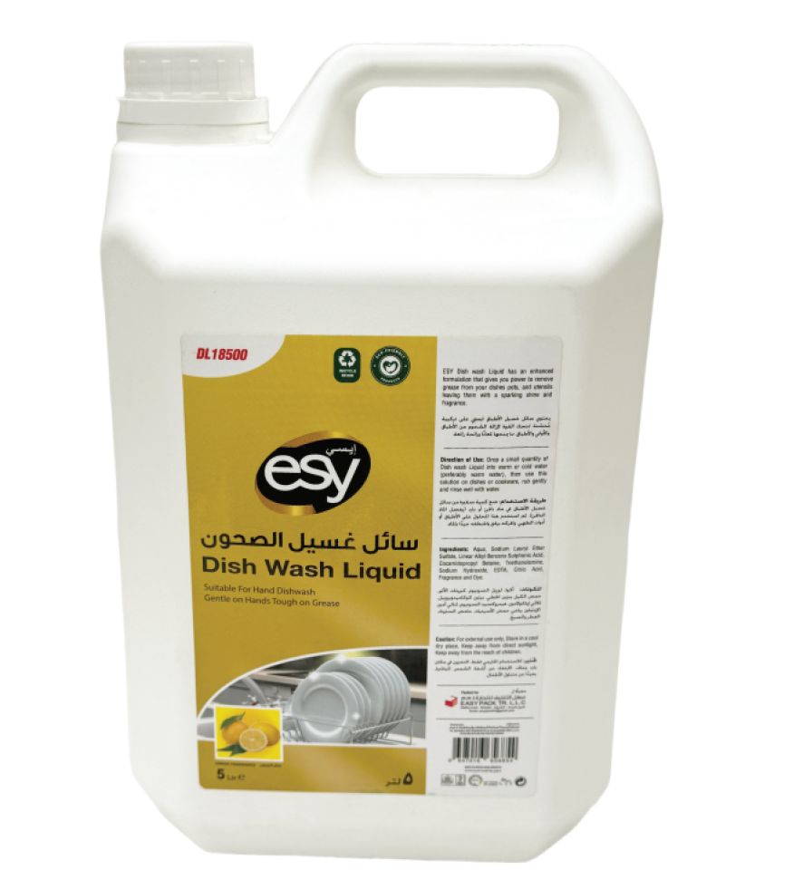 ESY Dishwash Liquid Lemon – 5 Liter
