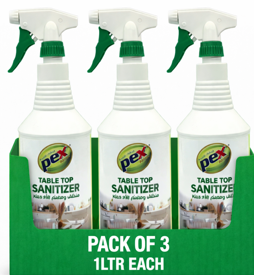 PEX ACTIVE Table Sanitizer – 1 Litre (3 Pcs Offer Pack)