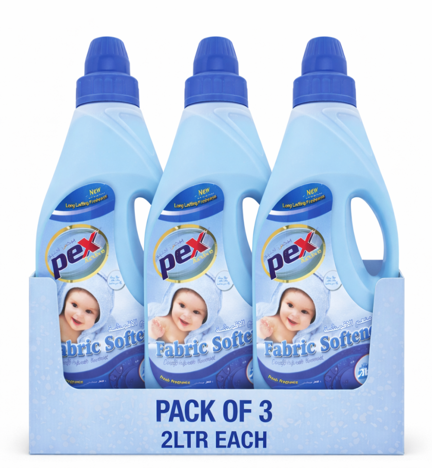PEX ACTIVE Fabric Softener Blue – 2 Liter (3 Pcs Offer Pack)
