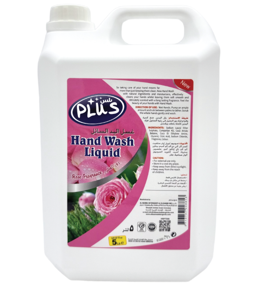 Plus Hand wash liquid Rose 5 ltr