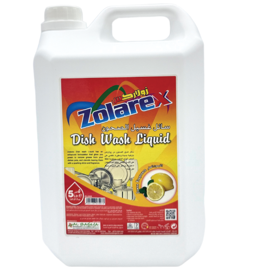Zolarex Dish wash Liquid Lemon 5 ltr