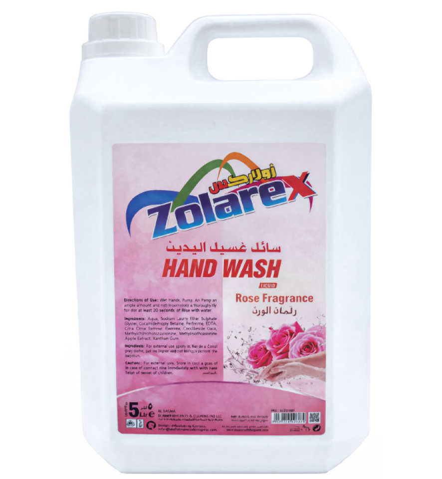 Zolarex Hand wash Liquid Rose 5 ltr