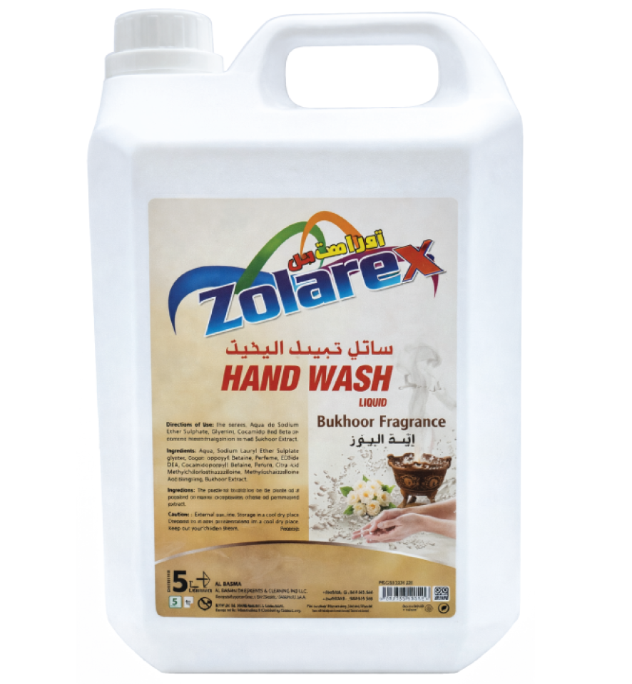 Zolarex Hand wash Liquid Bukoor 5 ltr